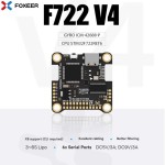 FOXEER F722 V4 RC Drone Flight Control MPU6000 with 4-8S Reference Barometer and Double BEC Plastic Material Accessory